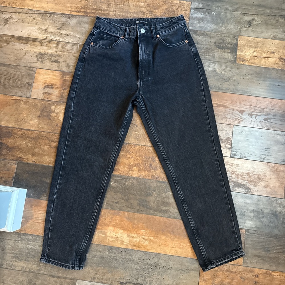 Zara Black Denim Trousers